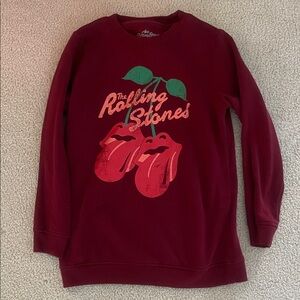 the Rolling Stones Burgundy Sweatshirt